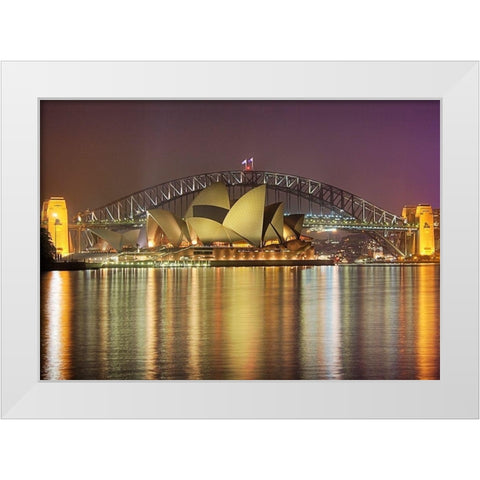 Through the Park White Modern Wood Framed Art Print by Terrible, Aurelien