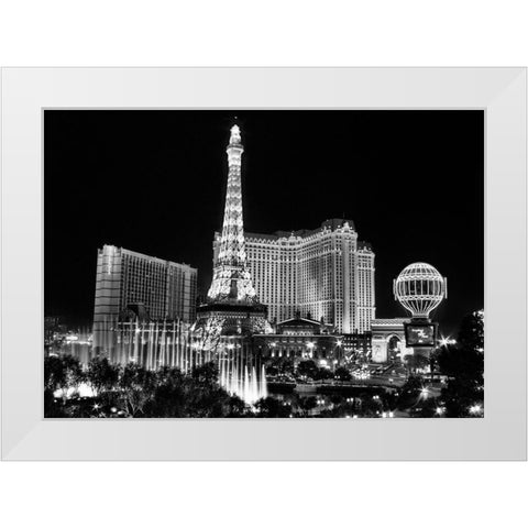 Bellagio Park White Modern Wood Framed Art Print by Terrible, Aurelien