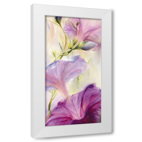 Prunkwinden White Modern Wood Framed Art Print by Schmucker, Annette