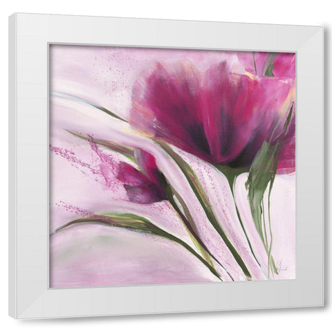 Le jour en rose I White Modern Wood Framed Art Print by Zacher-Finet, Isabelle