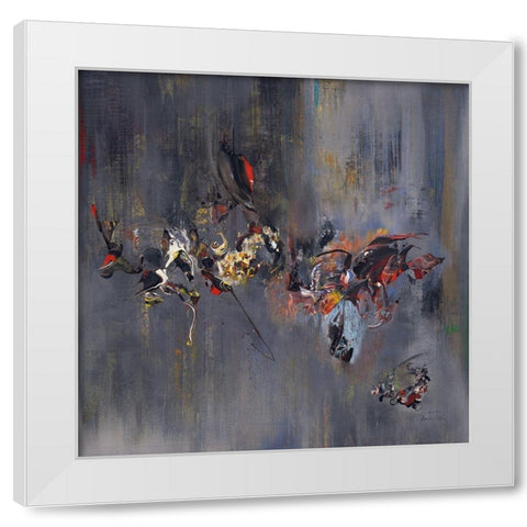 L effet Papillon White Modern Wood Framed Art Print by LAUTReDOU