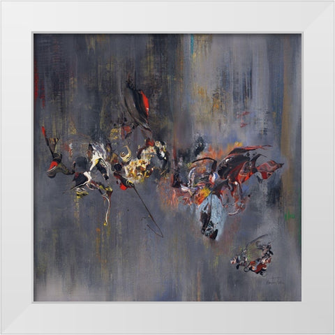 L effet Papillon White Modern Wood Framed Art Print by LAUTReDOU