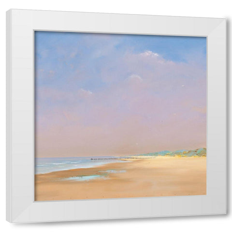 De lichtval White Modern Wood Framed Art Print by Groenhart, Jan