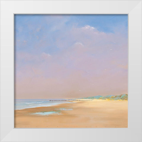 De lichtval White Modern Wood Framed Art Print by Groenhart, Jan