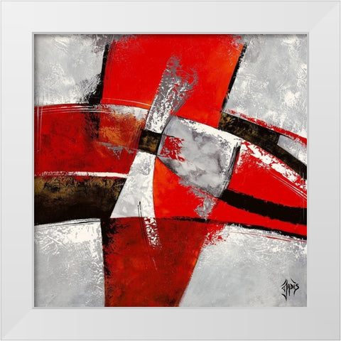 Graphique II White Modern Wood Framed Art Print by Jadis