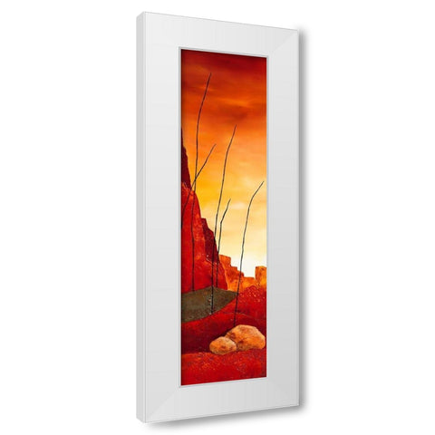 Le desert I White Modern Wood Framed Art Print by Jadis