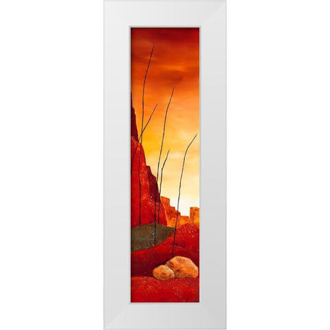 Le desert I White Modern Wood Framed Art Print by Jadis