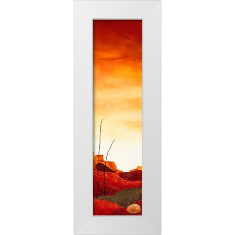 Le desert II White Modern Wood Framed Art Print by Jadis