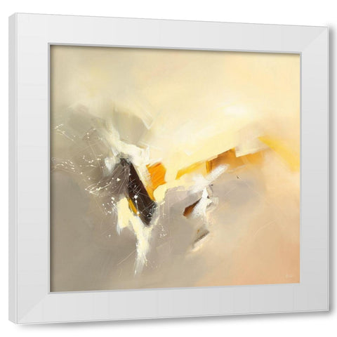 Serenite White Modern Wood Framed Art Print by Ball, Veronique