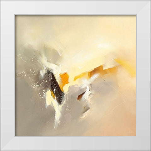 Serenite White Modern Wood Framed Art Print by Ball, Veronique