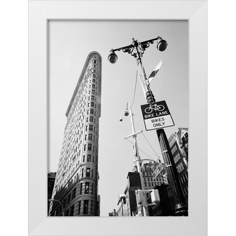 New York Flatiron II White Modern Wood Framed Art Print by Butcher, Dave