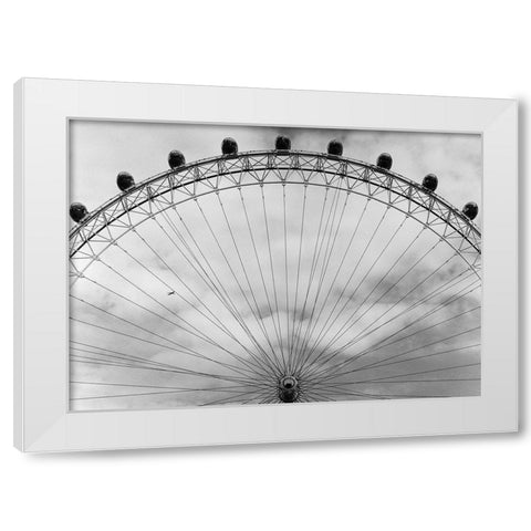 London Eye White Modern Wood Framed Art Print by Butcher, Dave