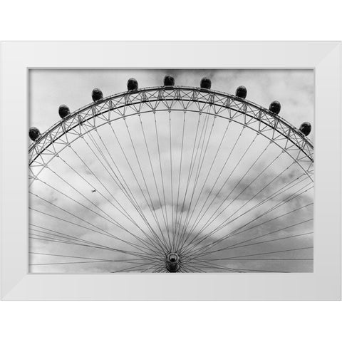 London Eye White Modern Wood Framed Art Print by Butcher, Dave