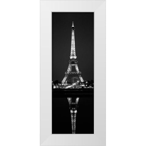 Eiffel  Reflection White Modern Wood Framed Art Print by Butcher, Dave