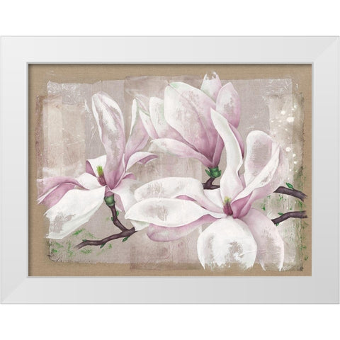 Magnolia White Modern Wood Framed Art Print by Cadoret, Virginie