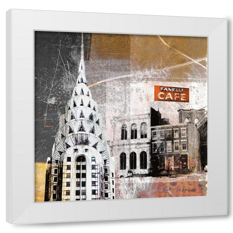 Fanelli Cafe White Modern Wood Framed Art Print by Luger, Gery