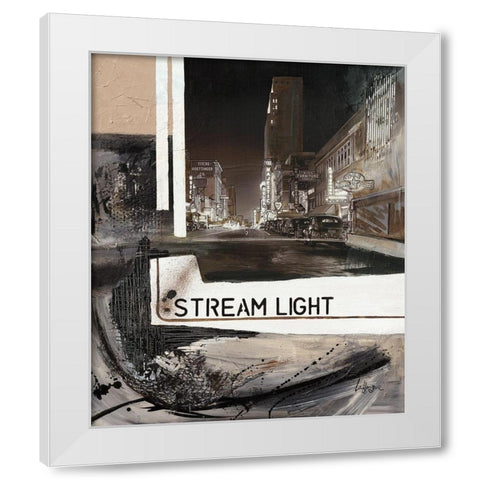 Stream Light White Modern Wood Framed Art Print by Laffargue, Caroline