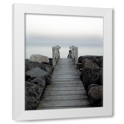 Moving On White Modern Wood Framed Art Print by Copeland, Gill
