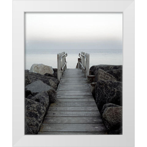 Moving On White Modern Wood Framed Art Print by Copeland, Gill