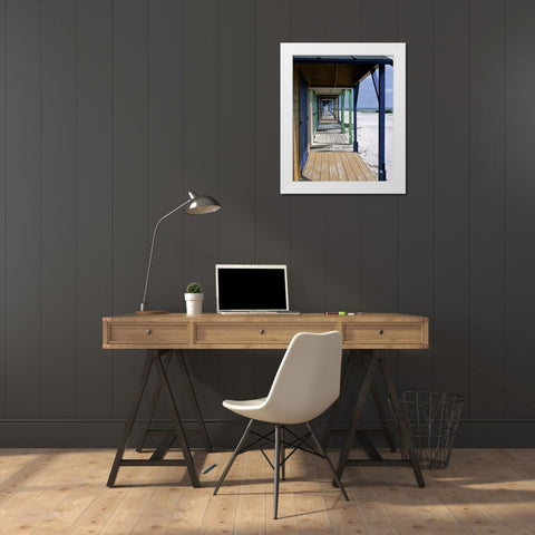 Ocean Views White Modern Wood Framed Art Print by Copeland, Gill