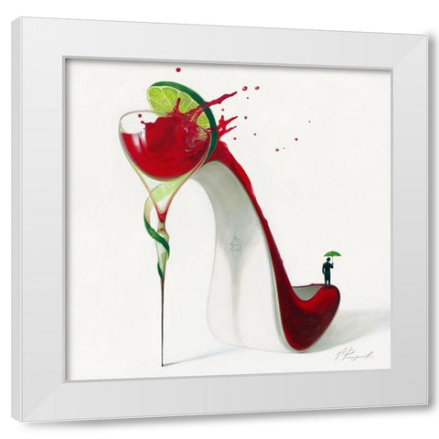Cosmopolitan White Modern Wood Framed Art Print by Panasenko, Inna