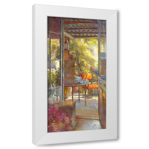 Chez l antiquaire White Modern Wood Framed Art Print by Messely, Johan