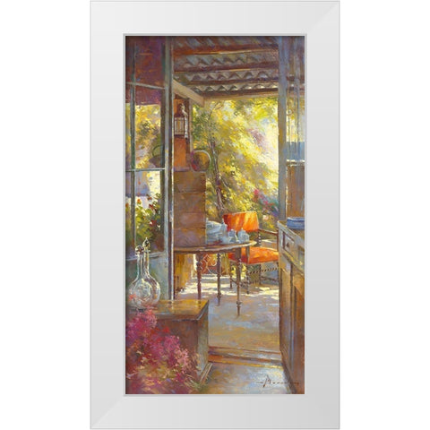 Chez l antiquaire White Modern Wood Framed Art Print by Messely, Johan