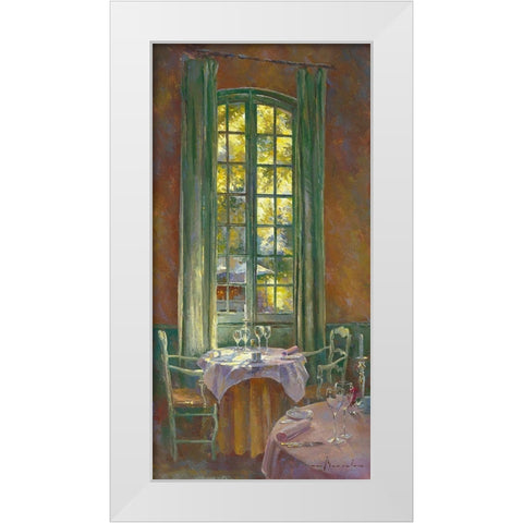 Rendez-vous secret White Modern Wood Framed Art Print by Messely, Johan