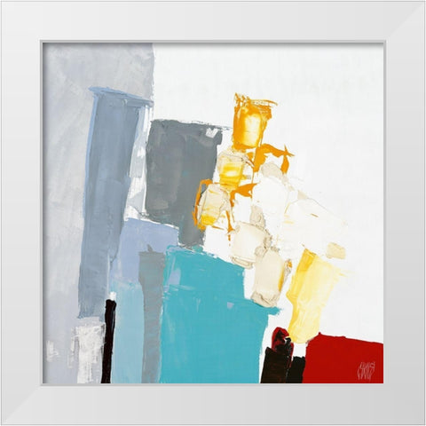 Harmonie coloree White Modern Wood Framed Art Print by Choisy, Christian