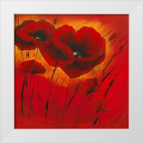 Quand l amour fleurit I White Modern Wood Framed Art Print by Zacher-Finet, Isabelle