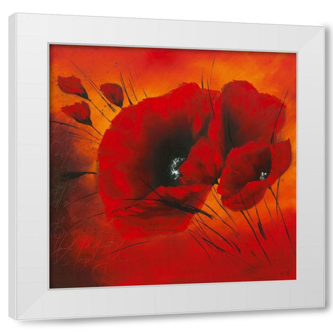 Quand l amour fleurit III White Modern Wood Framed Art Print by Zacher-Finet, Isabelle
