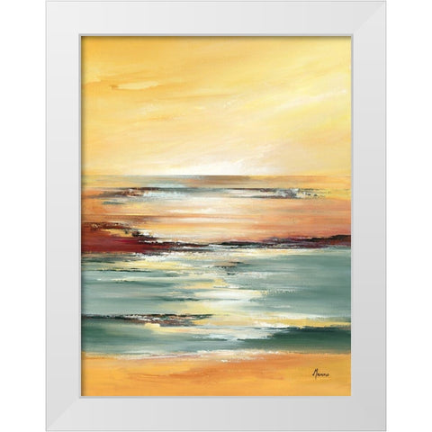 Horizon sur l etang II White Modern Wood Framed Art Print by Manero, Annie