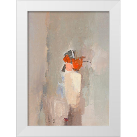 Roses White Modern Wood Framed Art Print by Parise, Chantal