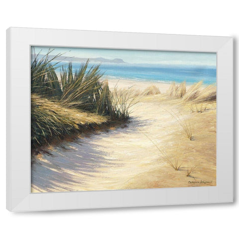 Pathway to the Beach White Modern Wood Framed Art Print by Atkinson, Caroline