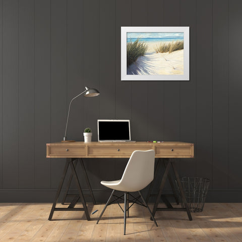 Dune Pathway White Modern Wood Framed Art Print by Atkinson, Caroline