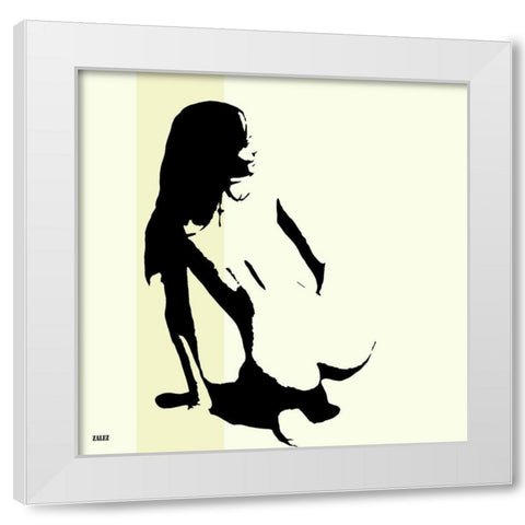 Olya White Modern Wood Framed Art Print by Zalez