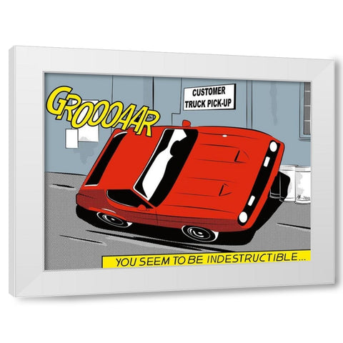 You seem to be White Modern Wood Framed Art Print by Strapelias - PR, Pierre