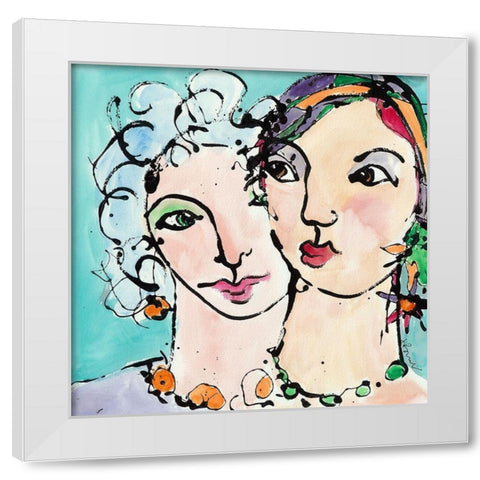 The Secret White Modern Wood Framed Art Print by Burt, Jane