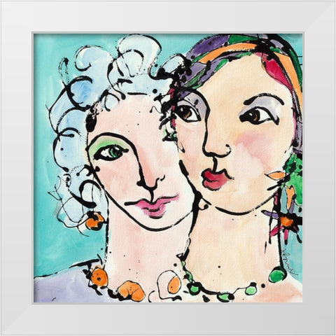 The Secret White Modern Wood Framed Art Print by Burt, Jane