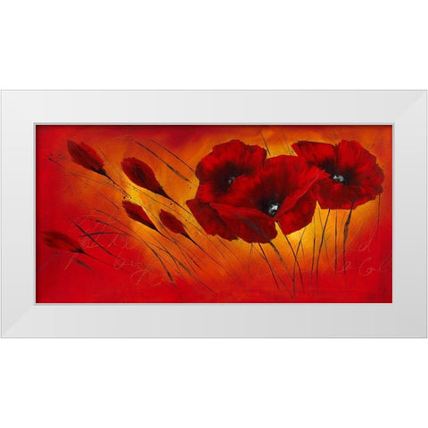 Quand l amour fleurit IV White Modern Wood Framed Art Print by Zacher-Finet, Isabelle