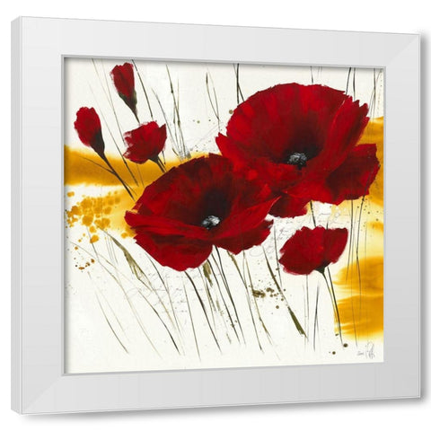 Liberte fleurie I White Modern Wood Framed Art Print by Zacher-Finet, Isabelle