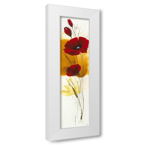 Liberte fleurie III White Modern Wood Framed Art Print by Zacher-Finet, Isabelle