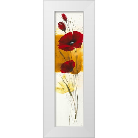 Liberte fleurie III White Modern Wood Framed Art Print by Zacher-Finet, Isabelle