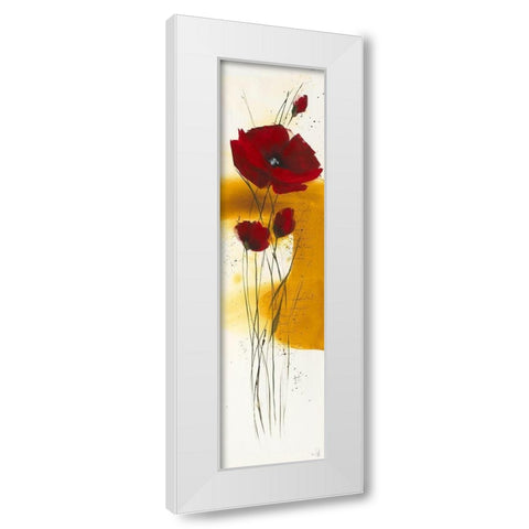 Liberte fleurie V White Modern Wood Framed Art Print by Zacher-Finet, Isabelle