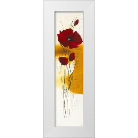 Liberte fleurie V White Modern Wood Framed Art Print by Zacher-Finet, Isabelle