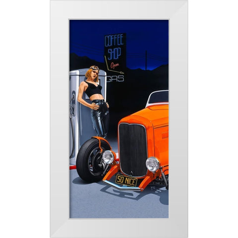 So Nice White Modern Wood Framed Art Print by Tempier, Guy