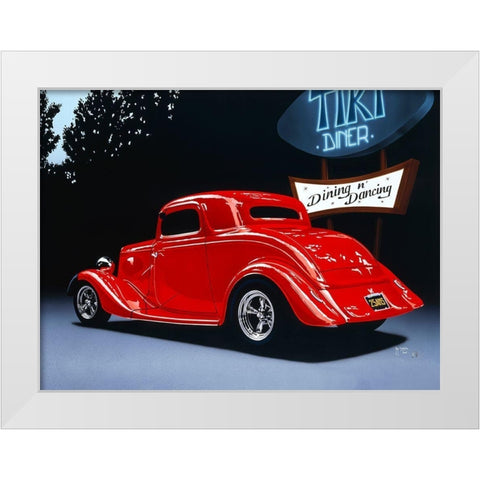 Tiki Diner White Modern Wood Framed Art Print by Tempier, Guy