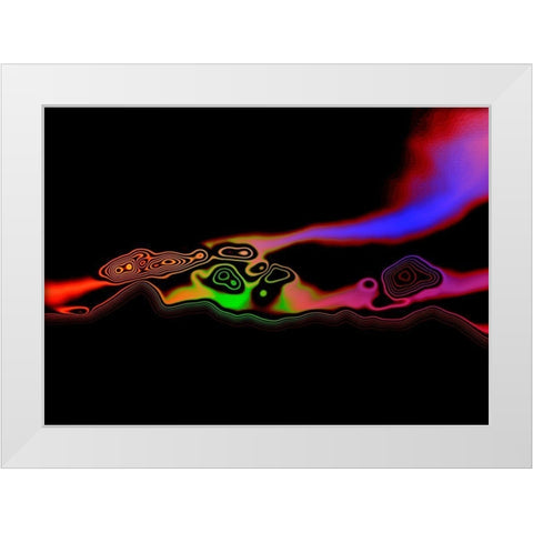 Color Flash White Modern Wood Framed Art Print by Steger, Uwe