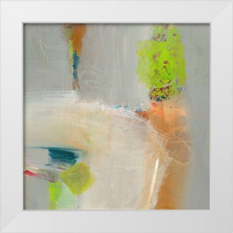 Bewegt White Modern Wood Framed Art Print by Schafer, Jenny