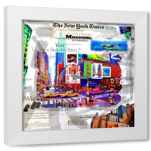 We re Here White Modern Wood Framed Art Print by MN.FF